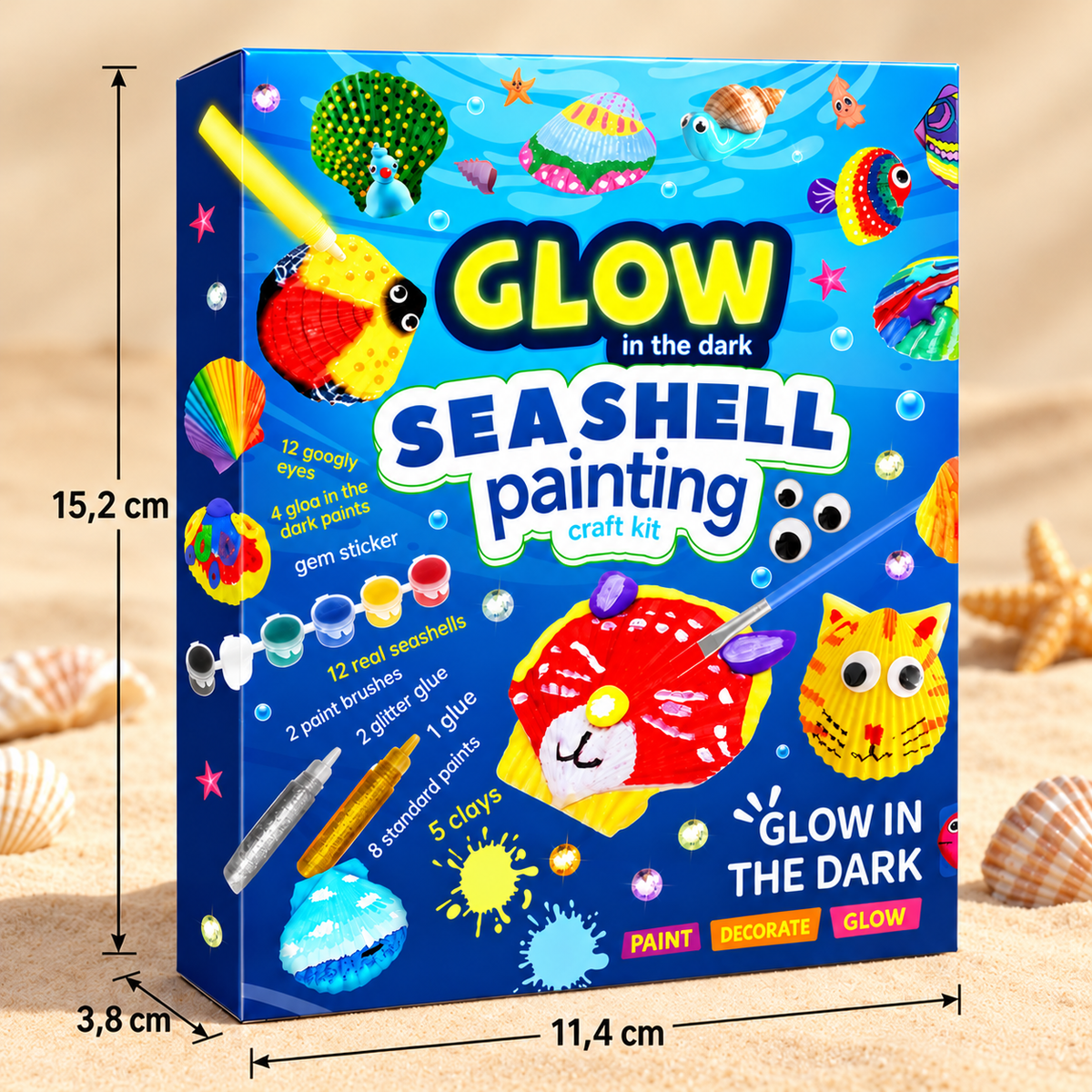 Glow in the Dark Sea Shell Painting & Craft Kit