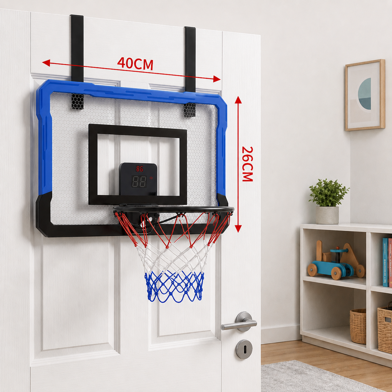 Mini Basketball Hoop for Kids – Wall & Door Mount Set