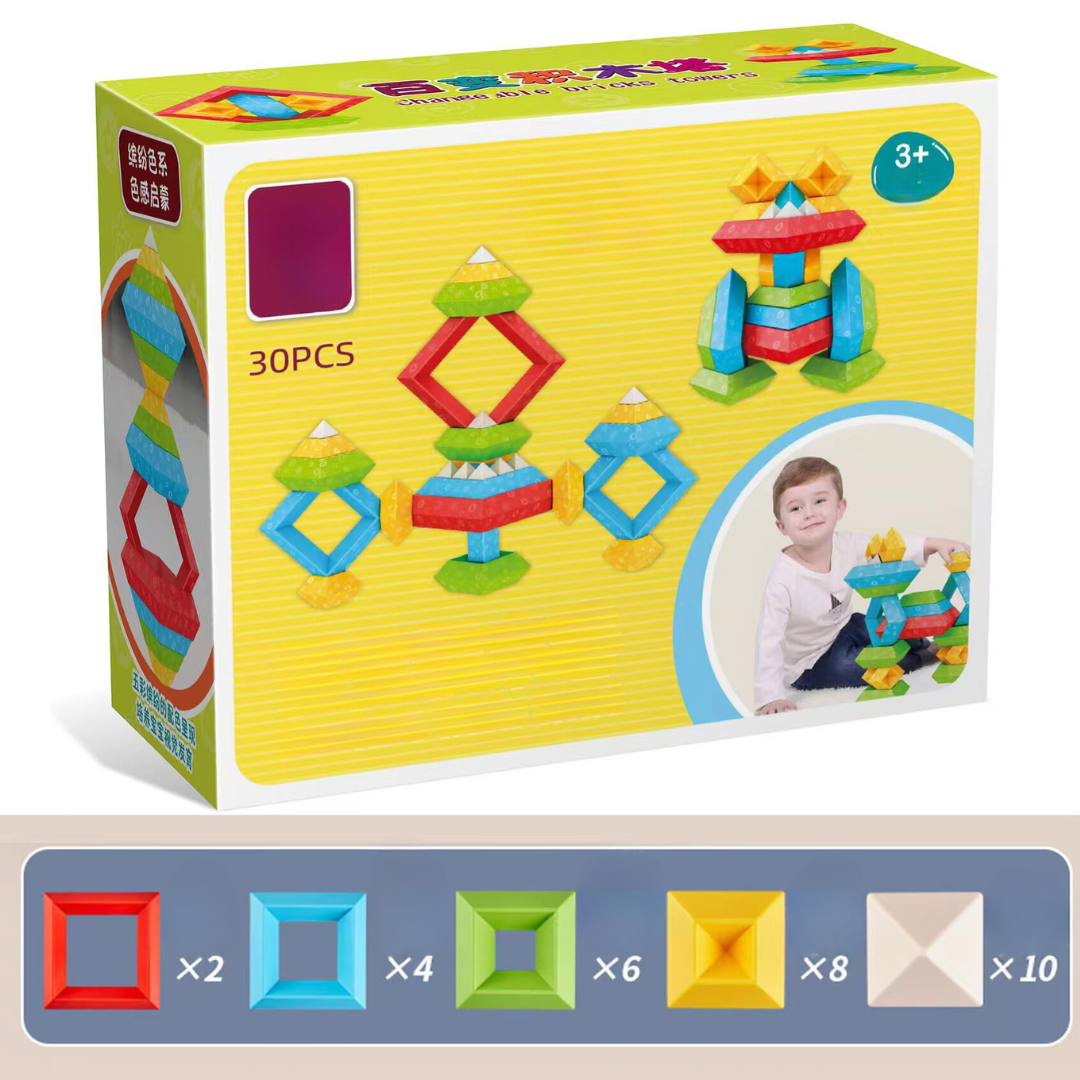 Child-Friendly Montessori Stacking Stones