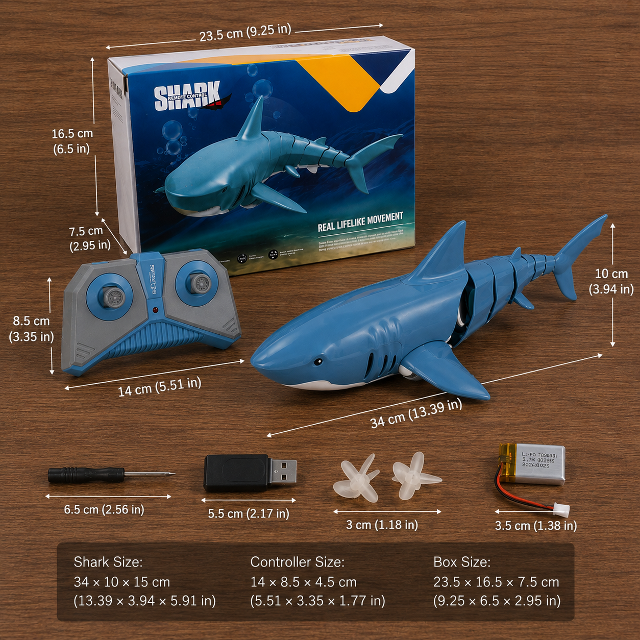 Remote-Controlled Shark Water Toy – RC Swimming Robot for Kids