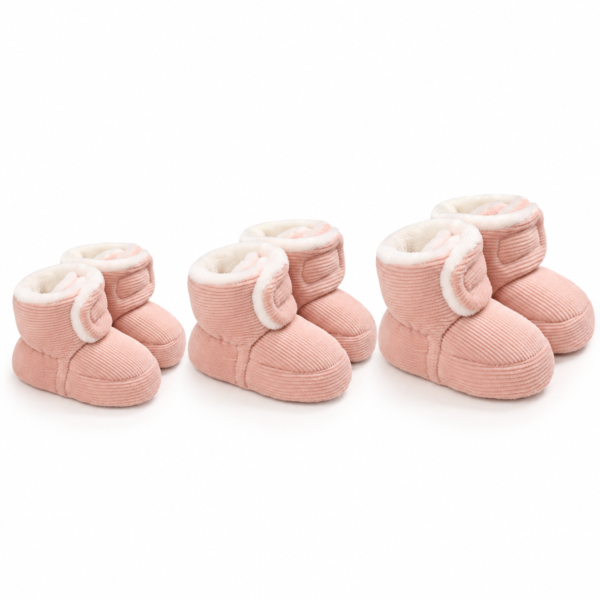 Warm & Cozy Plush Baby Booties with Soft, Non-Slip Soles