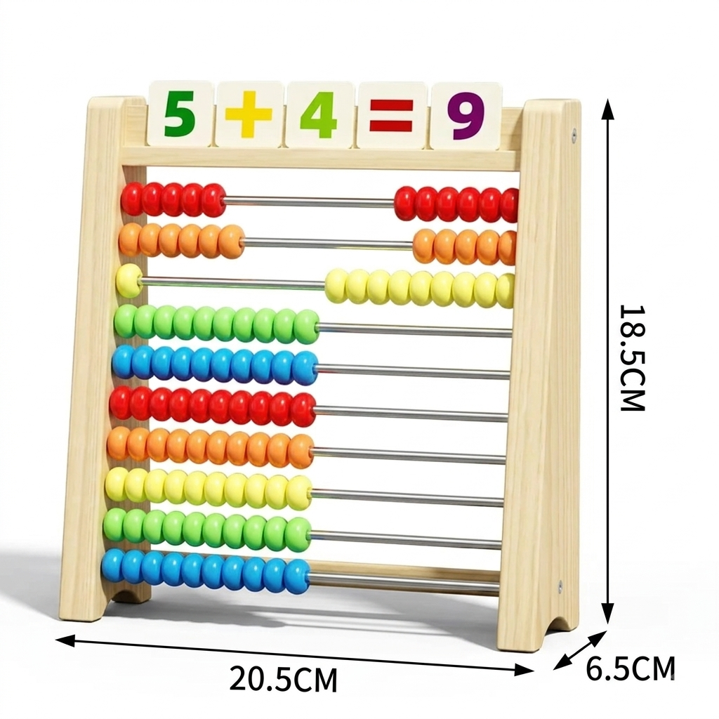 Wooden Abacus Counting Frame – Educational Toy for Learning to Count and Calculate