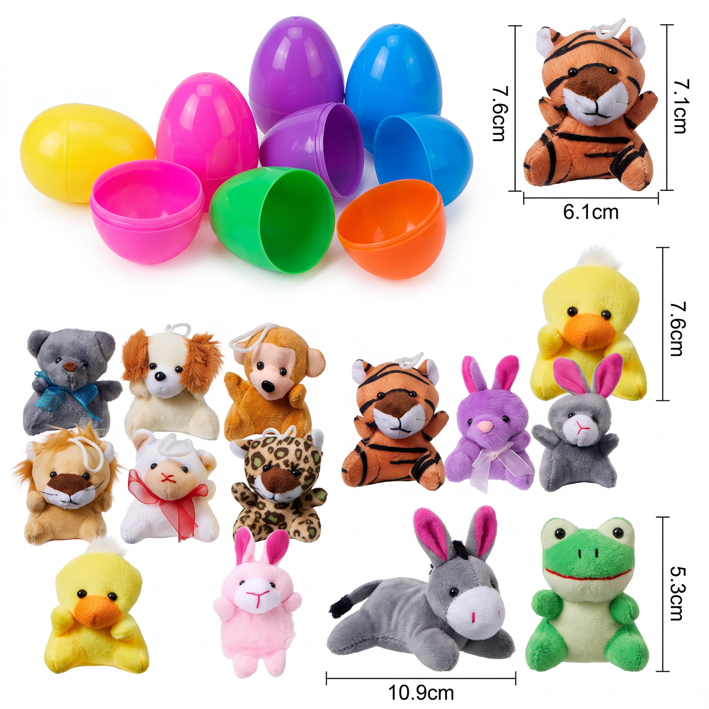 Easter Surprise Eggs with Plush Toys – Pre-Filled Easter Eggs for Kids
