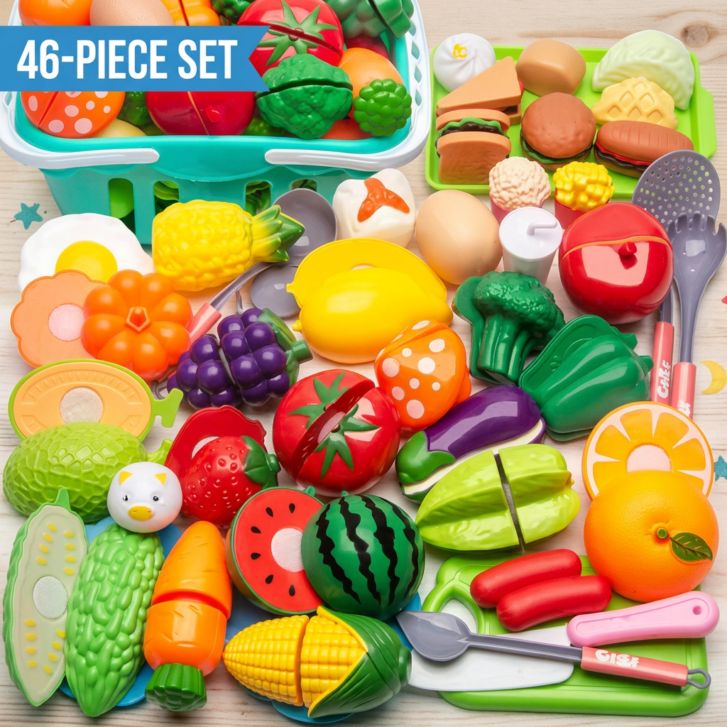 Cuttable Fruits and Vegetables Play Set