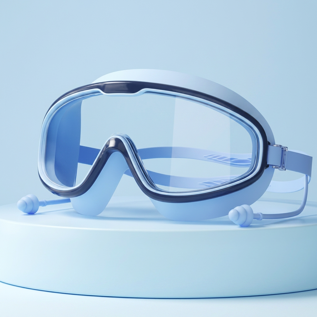 Kids Swimming goggles with large frames and anti-fog system