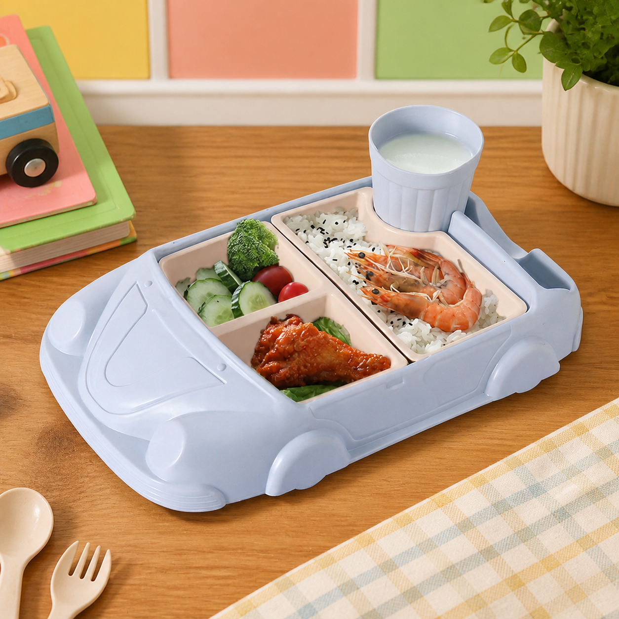Kids Dinnerware Set in Car Design