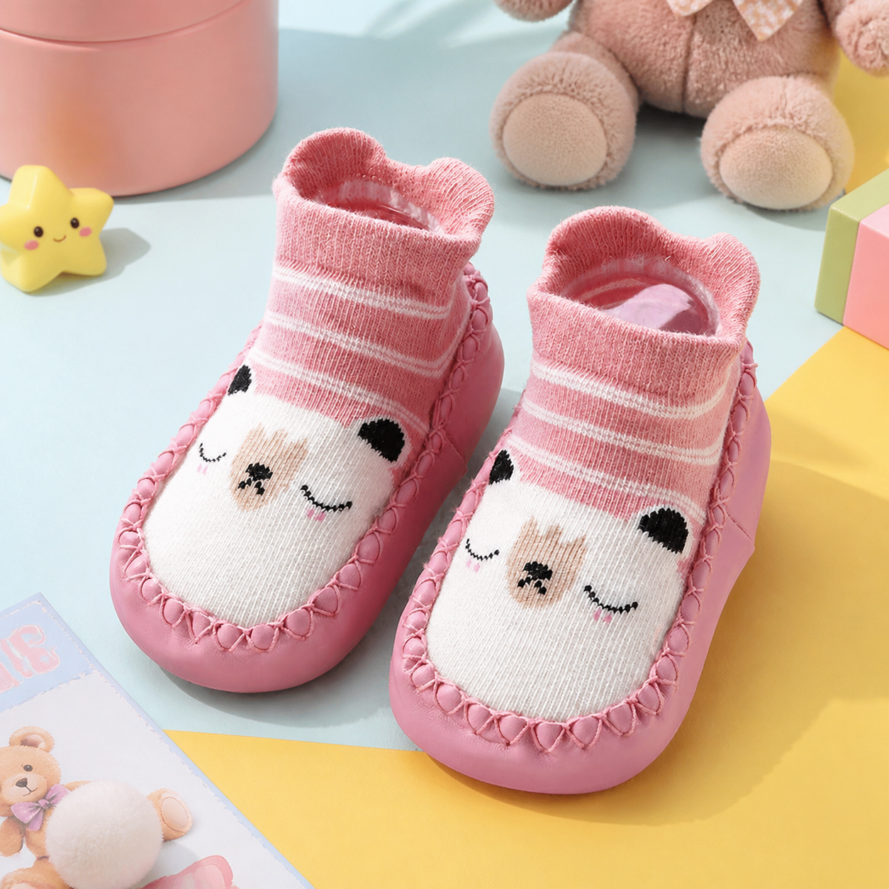 Baby Breathable Sock Shoes – Non-Slip Soft Sole Walking Socks for Infants & Toddlers