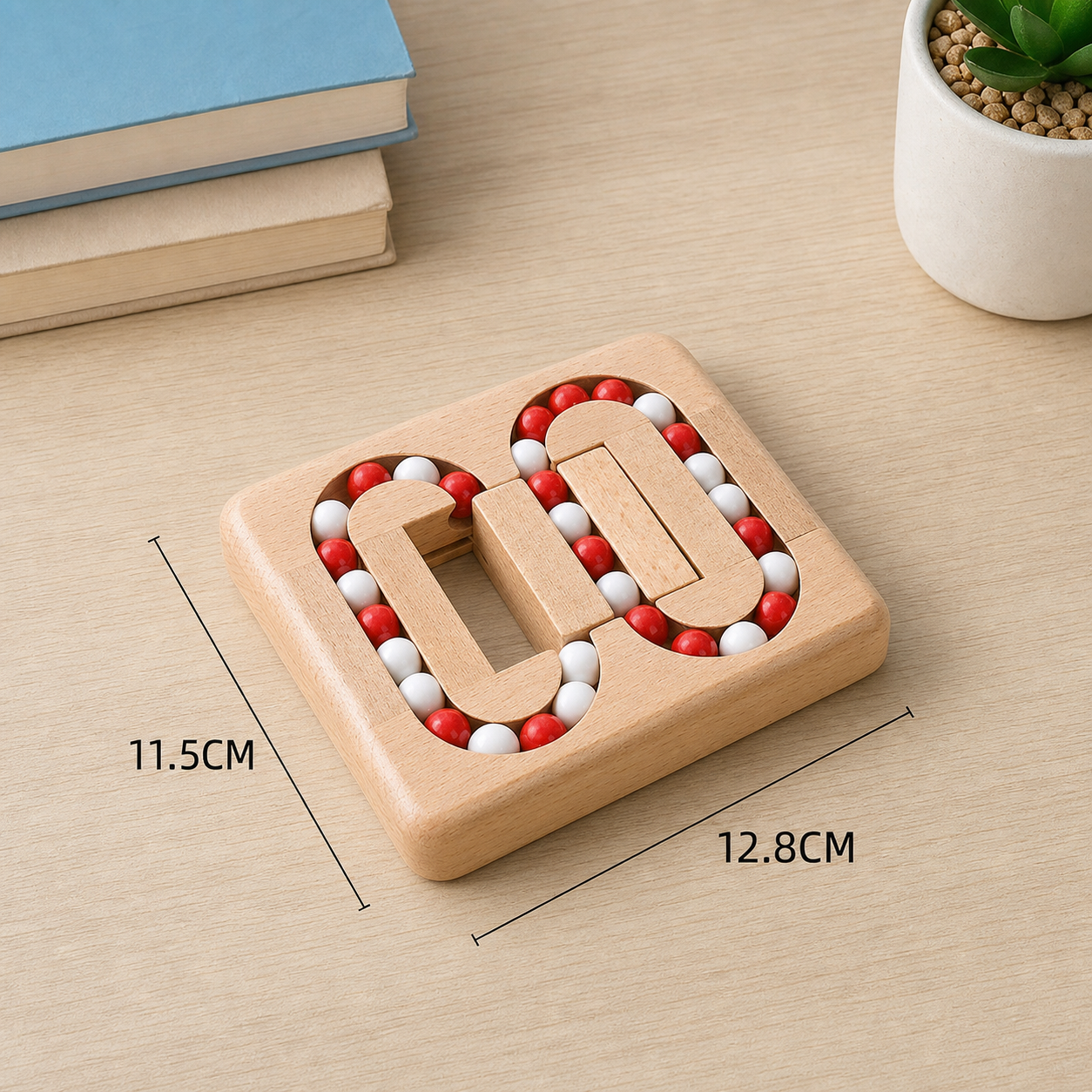 Handmade Wooden Rotating Bean Toy – Educational Thinking & Focus Game