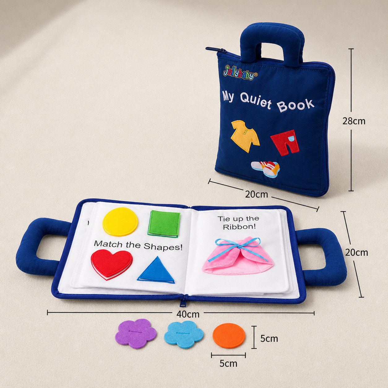 Montessori Fabric Activity and Learning Book