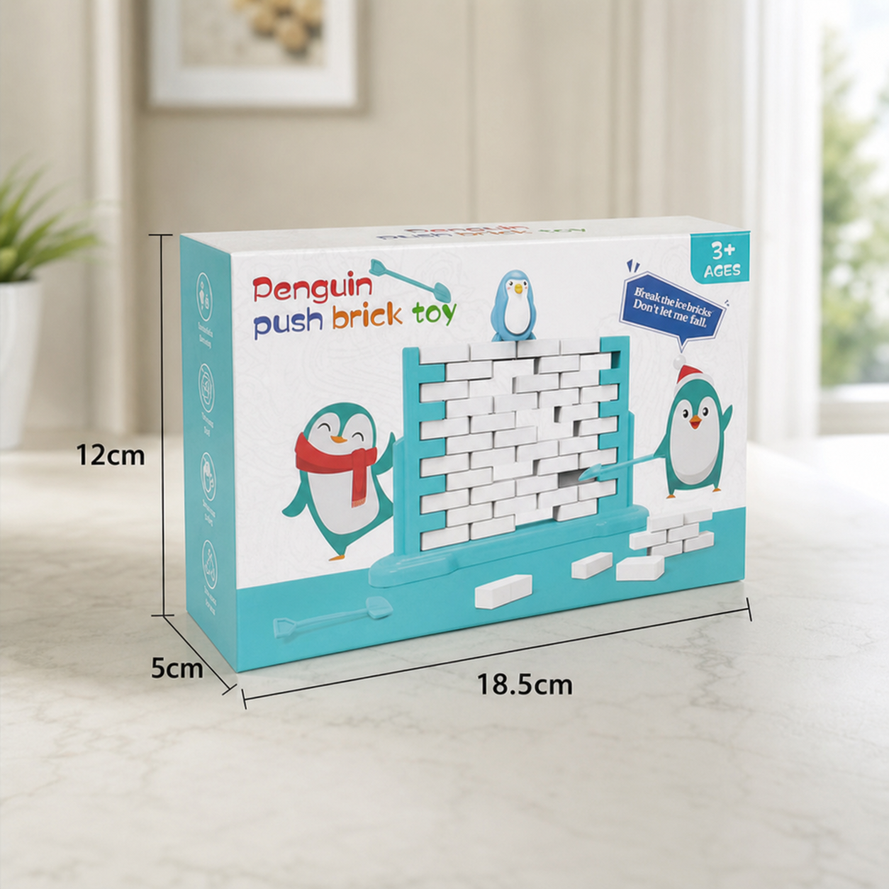 Penguin Brick Push Balance Family Game