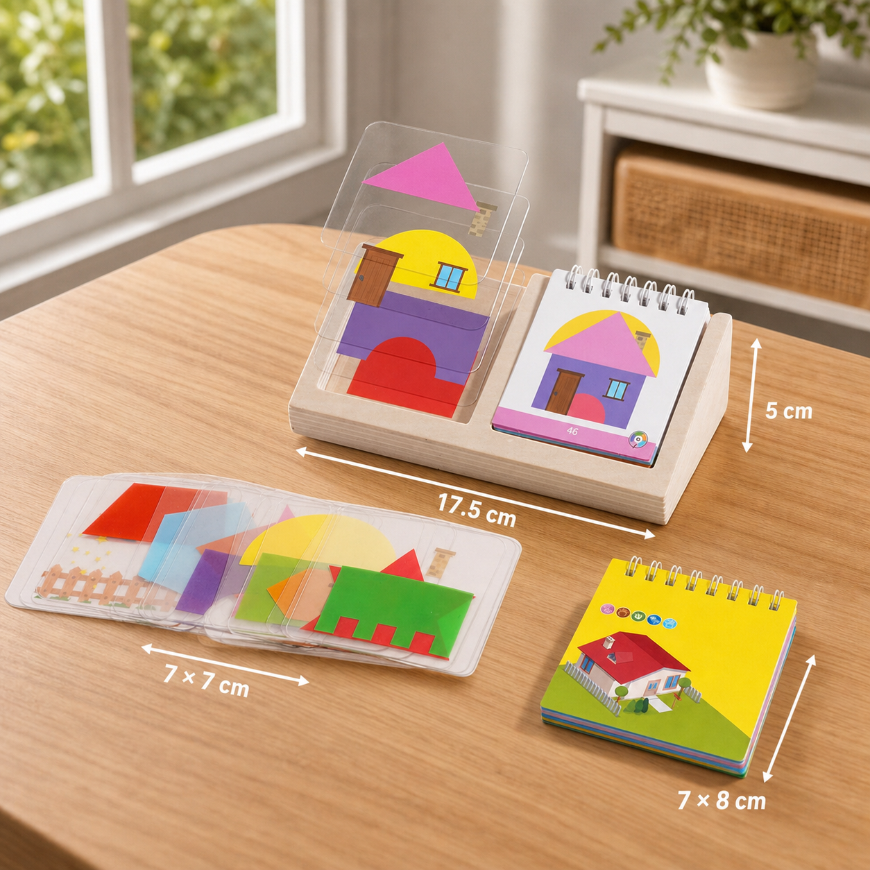 Geometric colours and shapes puzzle game – promotes logical thinking!
