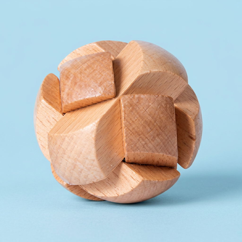 Montessori 3D Wooden Brain Puzzle - Early Learning Toy