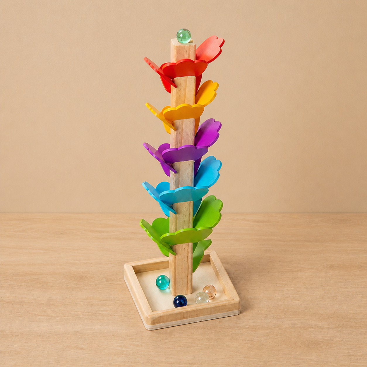 Montessori Rainbow Marble Tower