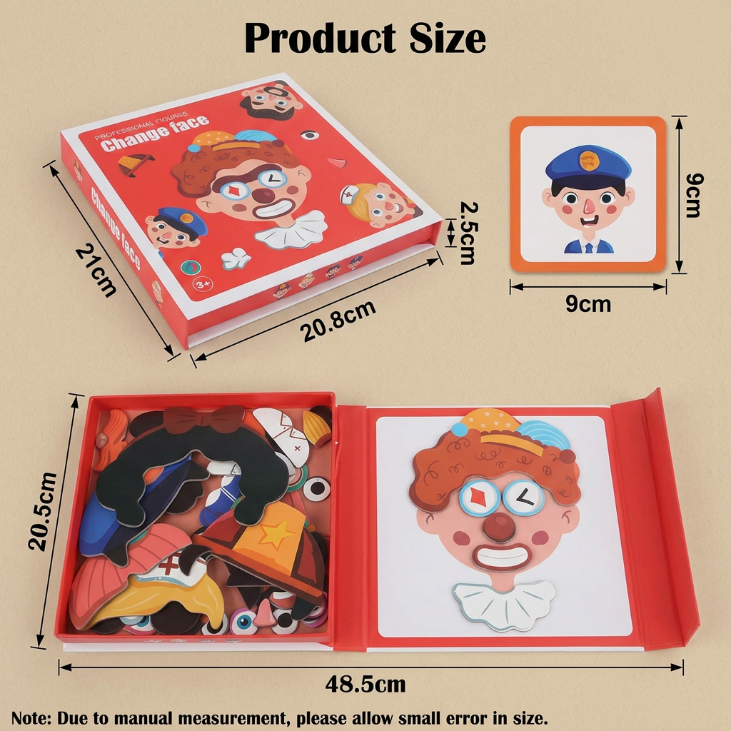 Educational facial expression learning puzzle for children