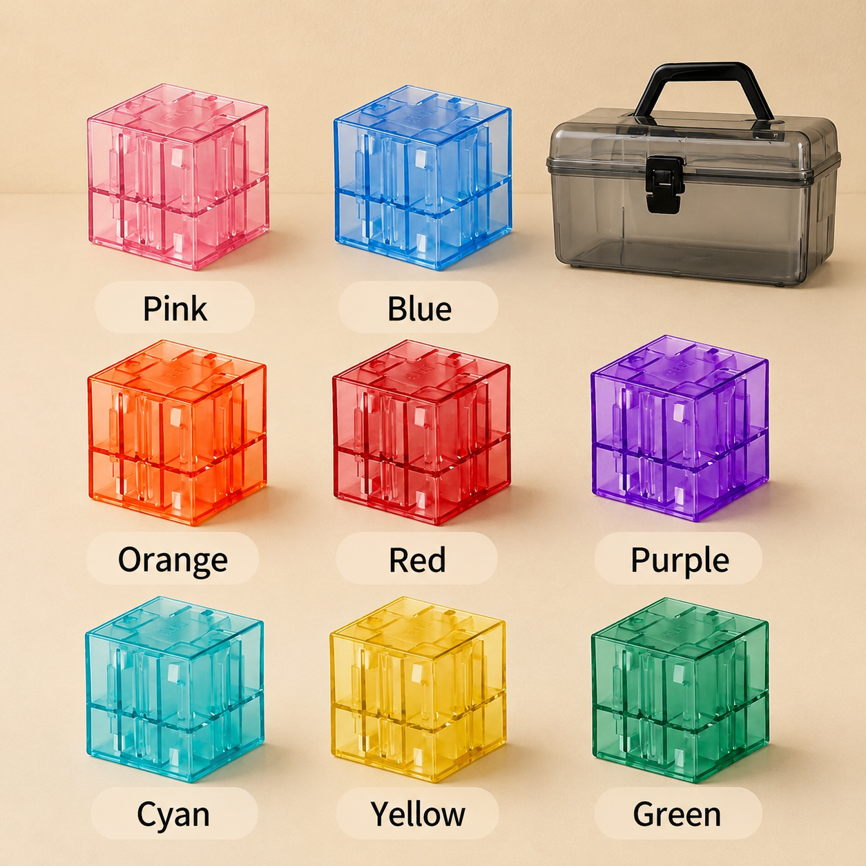 Montessori Cube Building Block Set for Kids