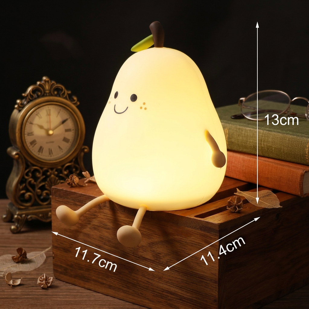 Cozy Pear Night Light β For the Perfect Night's Sleep