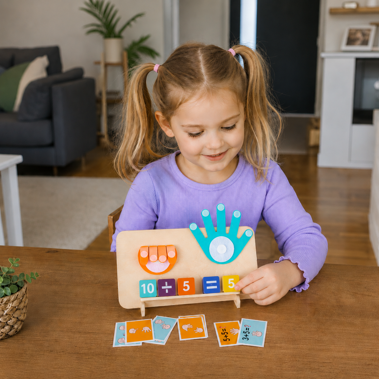 Montessori maths finger learning game
