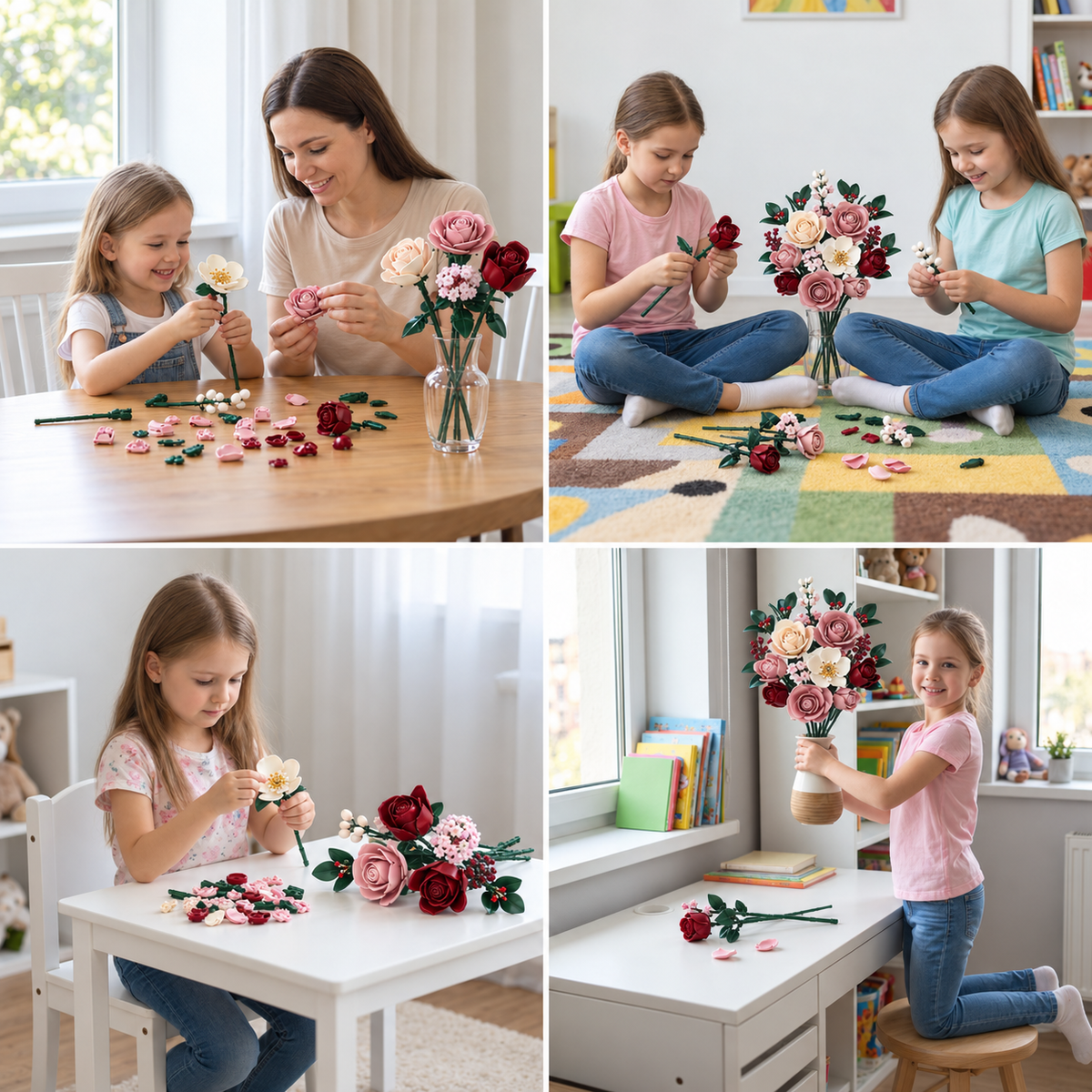 Flower Building Block Bouquet Set