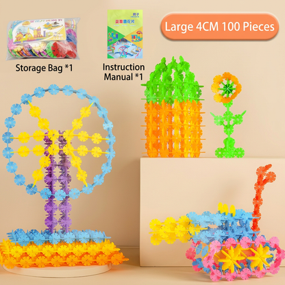 Flake-shaped Montessori Building Blocks
