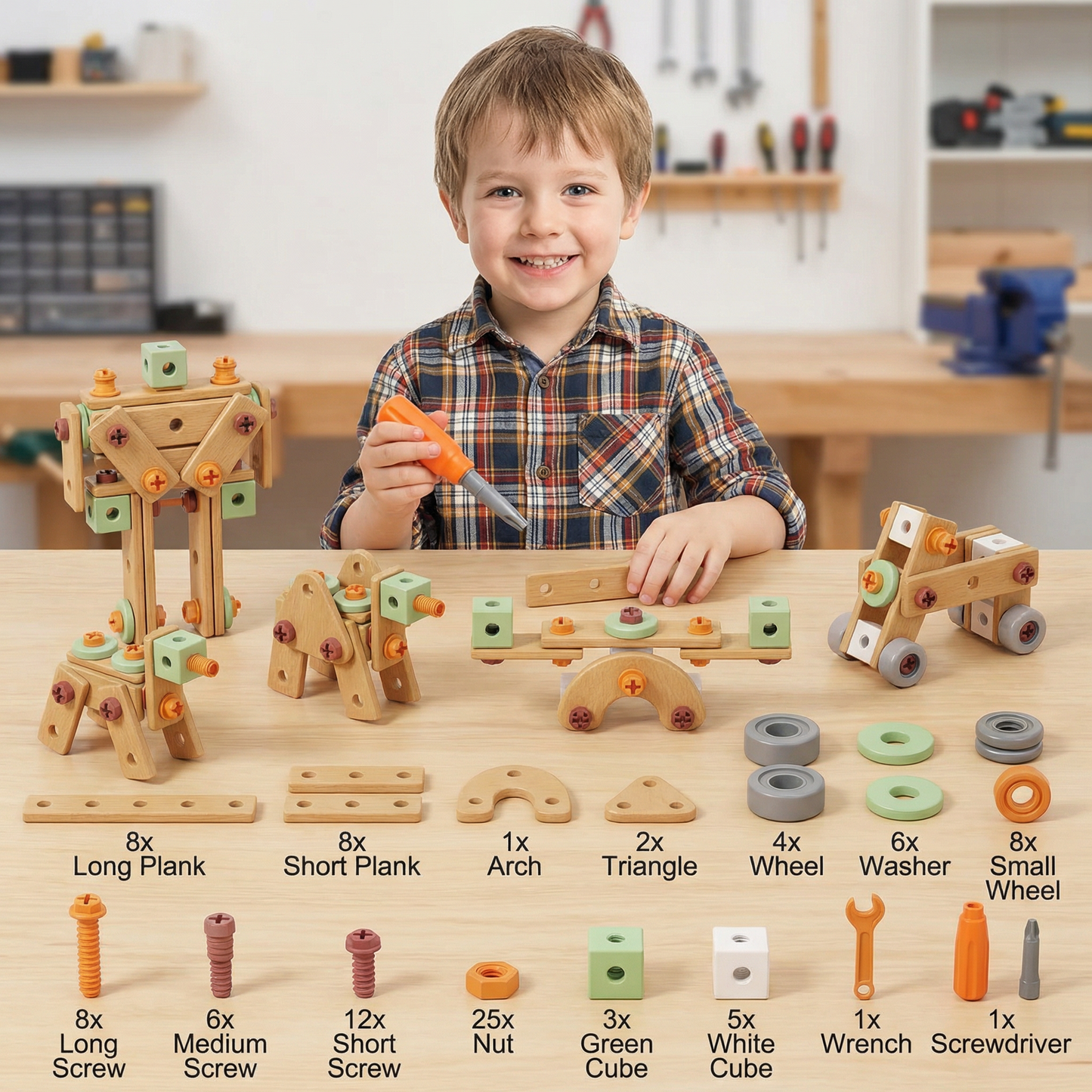 Kids Tool Set for Building & Fixing – Educational Construction Toy