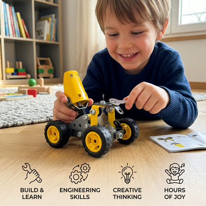 10-in-1 Creative Electric Construction Truck Building Set for Kids