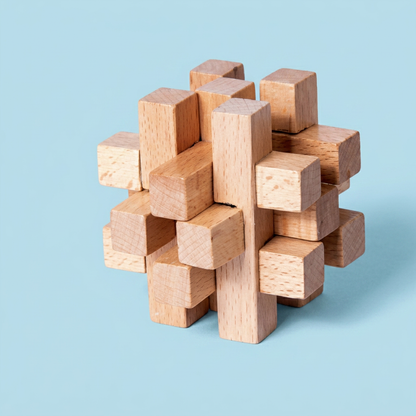 Montessori 3D Wooden Brain Puzzle - Early Learning Toy