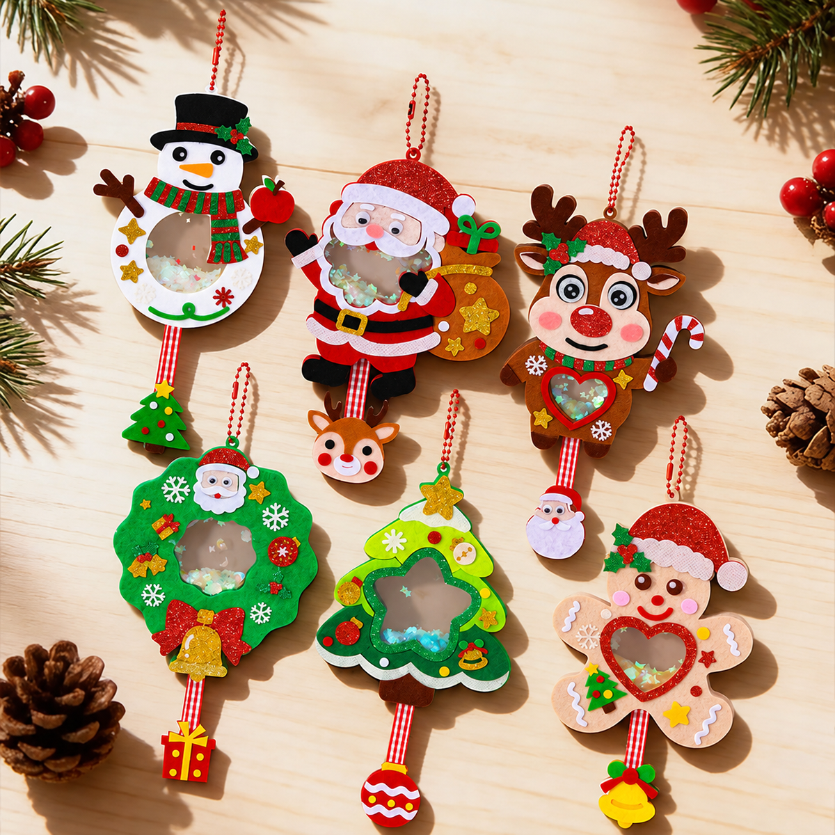 DIY Christmas Shaker Ornament Craft Kit for Kids