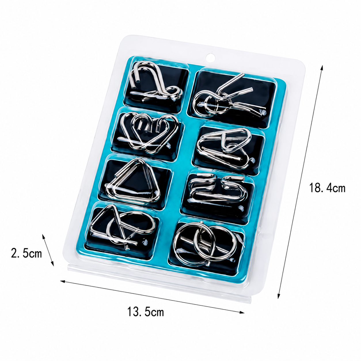 Metal Brain Teaser Ring Set