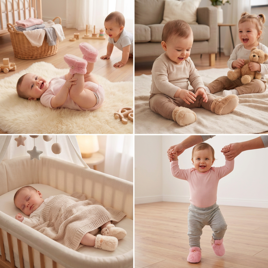 Fluffy sock shoes for babies
