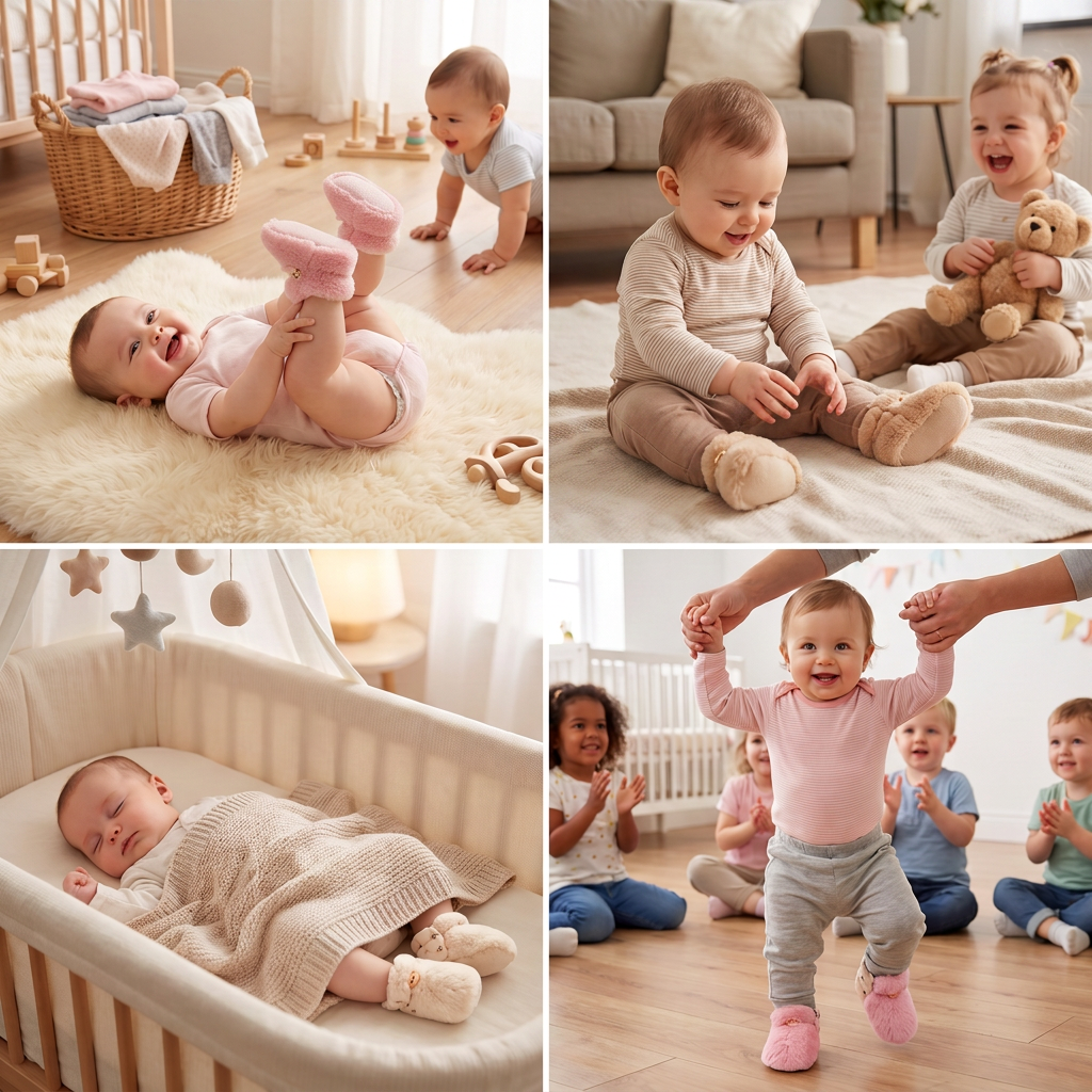 Fluffy sock shoes for babies