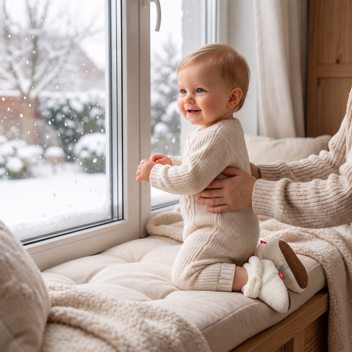 Warm & Cozy Sherpa Baby Booties for Winter