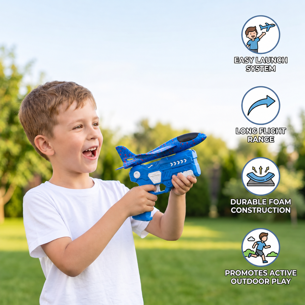 Foam Glider Airplane Launcher Set