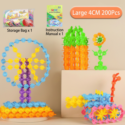 Flake-shaped Montessori Building Blocks