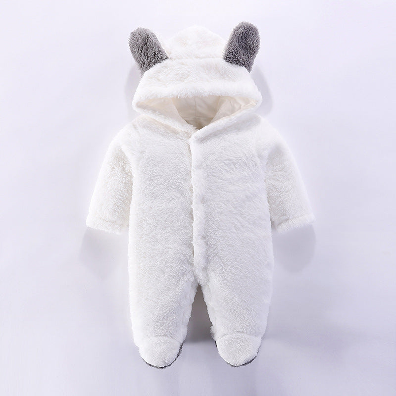 Soft & Cozy Hooded Baby Bear Jumpsuit