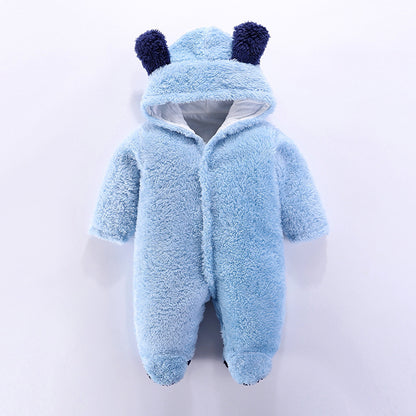 Soft & Cozy Hooded Baby Bear Jumpsuit