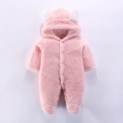 Soft & Cozy Hooded Baby Bear Jumpsuit