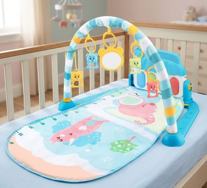Baby Music Play Gym with Piano– Interactive Sensory Activity Mat (0–24 Months)