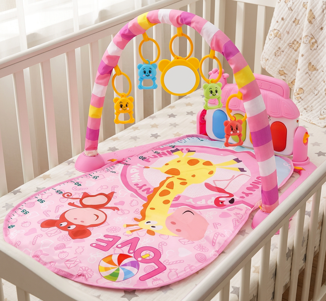 Baby Music Play Gym with Piano– Interactive Sensory Activity Mat (0–24 Months)