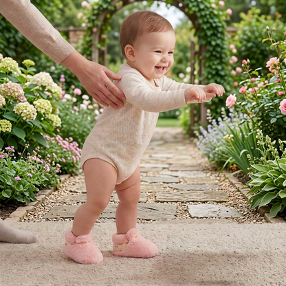 Fluffy sock shoes for babies