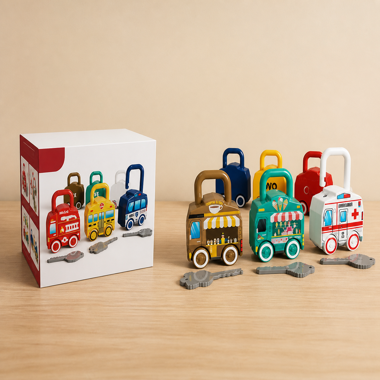 InteractiveLocks - Montessori Learning Toy with Interactive Locks