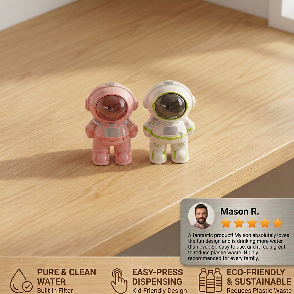 Astronaut drinking bottle for children