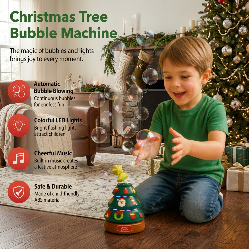 Music Bubble Christmas Tree with stickers for decorating
