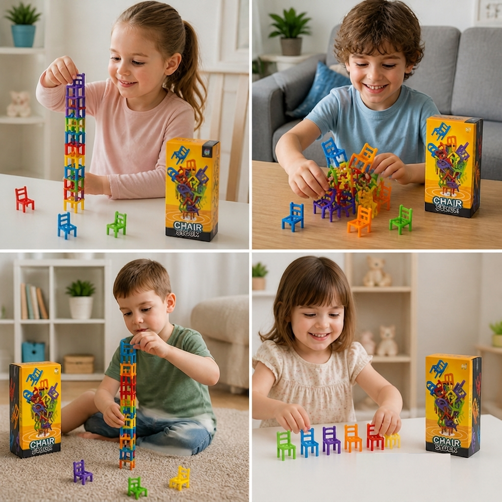 Montessori Chair Stacking Game