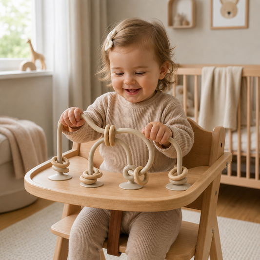 Silicone Baby Activity Toy – Suction Cup Learning Toy for Table & High Chair