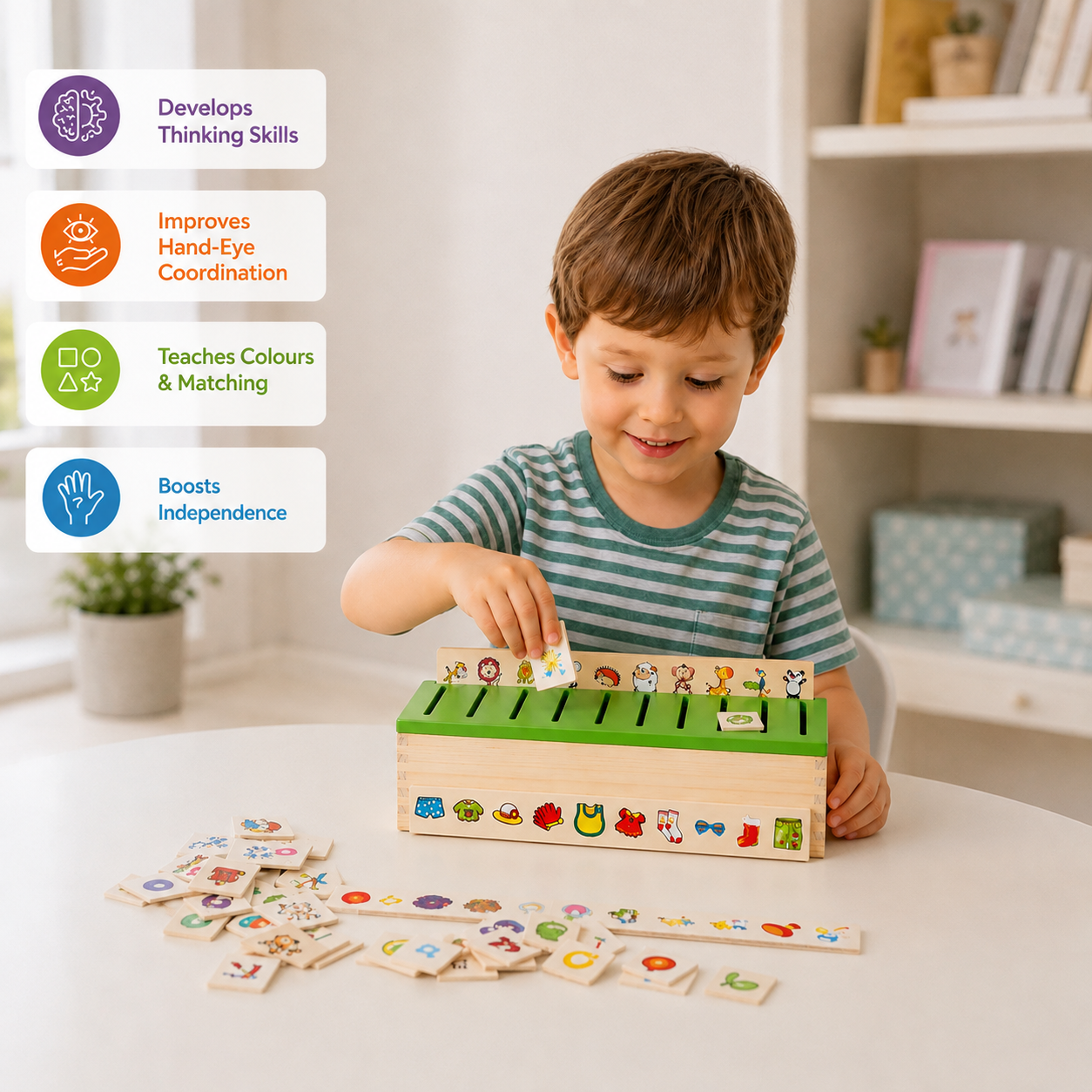 Montessori Wooden Sorting Box