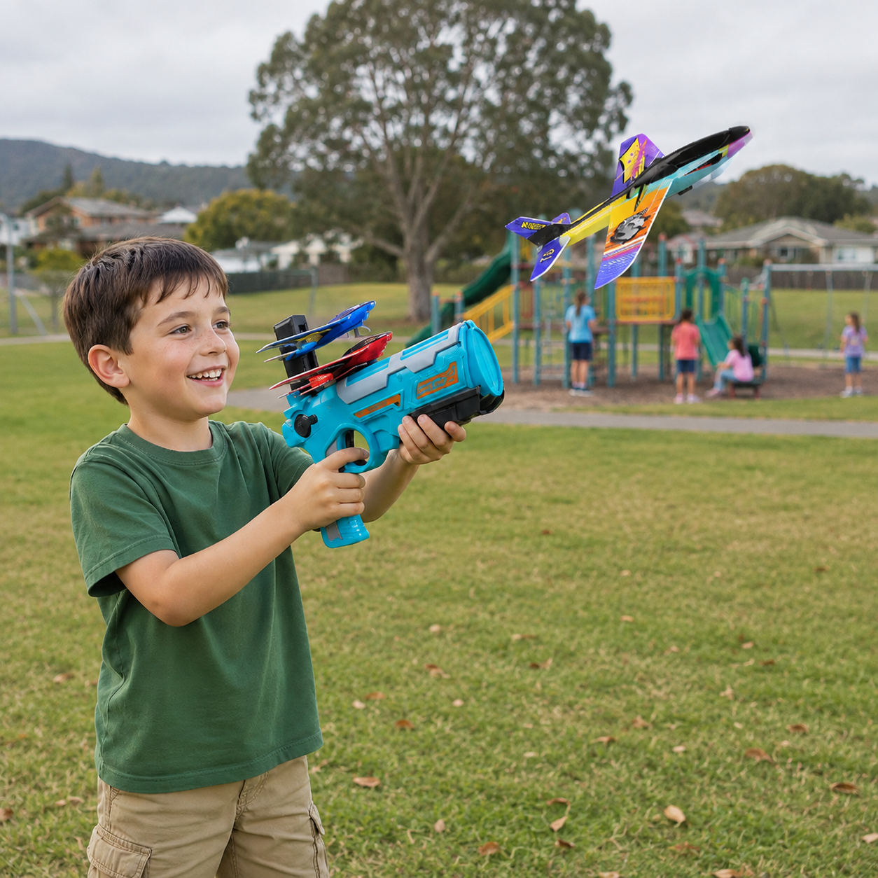 Kids Airplane Launcher – Outdoor Flying Toy Game