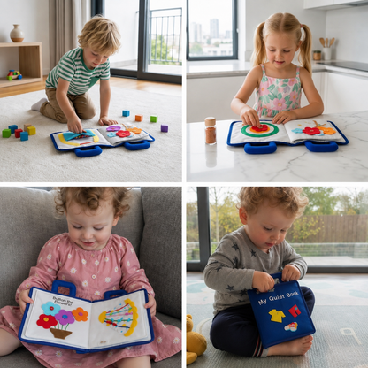 Montessori Fabric Activity and Learning Book