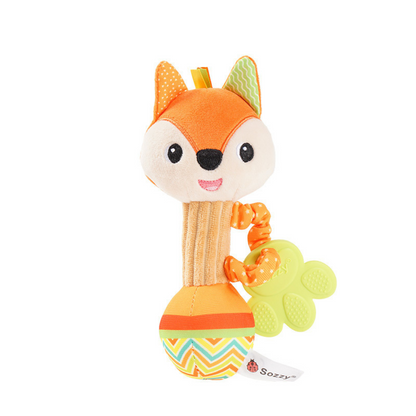 Soothing silicone plush toy for teething babies