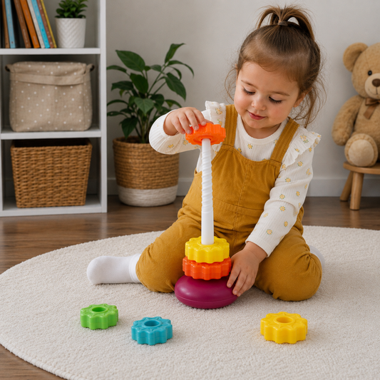 Colorful Spinning Tower – Stack and Learn with Fun