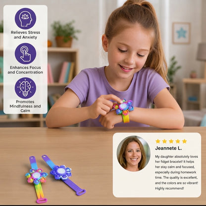Fidget Spinner Bracelet - Wearable Stress Reliever for Kids